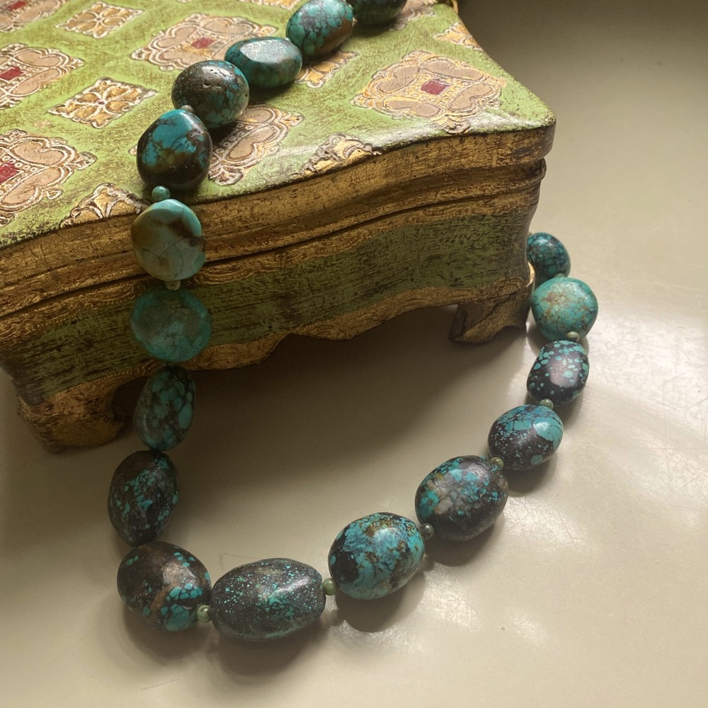 Kenneth Lane chunky vintage turquoise necklace